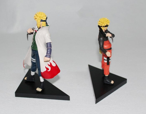 2pcs/set Anime NARUTO Uzumaki Naruto Yondaime Hokage Father And Son Action Figure Collectible Model 18cm