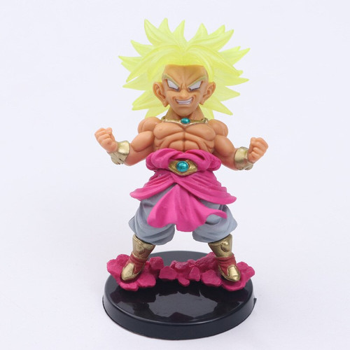 5 Pcs/Set Anime Dragon Ball Z Goku Vegeta Broly Gold Super Saiya Cute Big Head God Action Figure DBZ PVC Model Toy 10cm