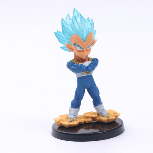 5 Pcs/Set Anime Dragon Ball Z Goku Vegeta Broly Gold Super Saiya Cute Big Head God Action Figure DBZ PVC Model Toy 10cm