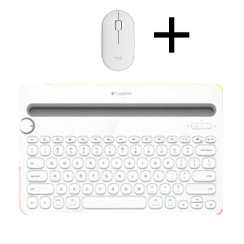 Logitech K480 Bluetooth Wireless Keyboard Mouse Set Multi-Device Keyboard with Phone Holder Slot for Windows Mac OS iOS Android