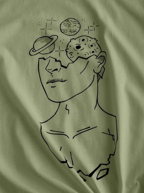 Figure Planet Print Short Sleeve T-shirt