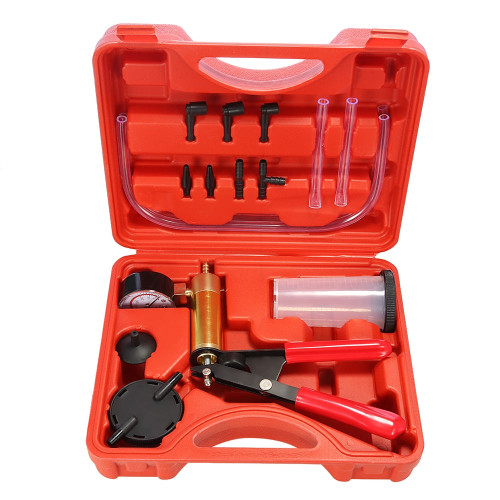 Hand Held DIY Brake Fluid Bleeder Tools Vacuum Pistol Pump Tester Kit Aluminum Pump