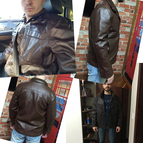 Men Leather Jacket Coats PU Outerwear