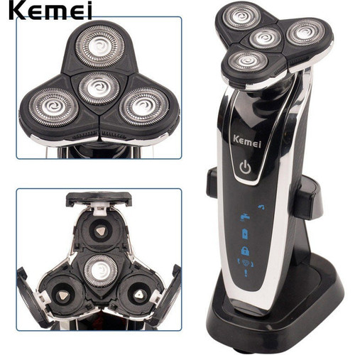 Kemei 4 in 1 Washable Men Electric Shaver Rechargeable Electric Razor Washable Nose Trimmer Beard Cutting Shaving Machine