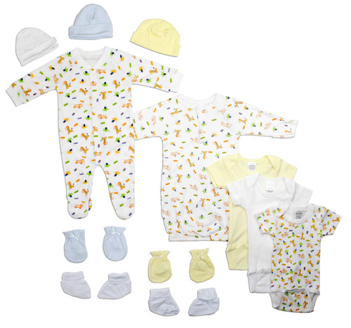 Bambini Newborn Baby Boys 12 Pc Layette Baby Shower Gift Set