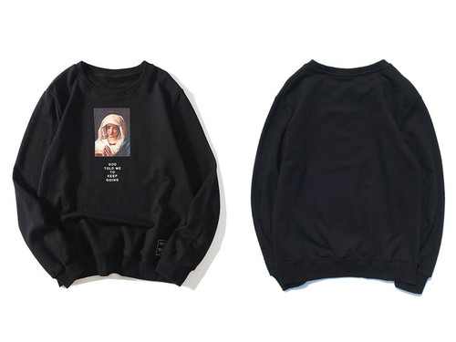 Virgin Mary Printed Hoodie