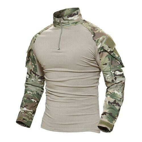 Combat Shirt Men Long Sleeve Military Style Tactical T-shirts US Army