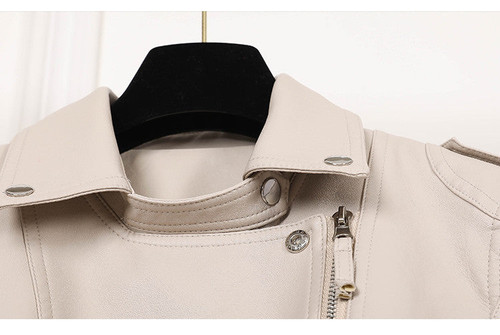 Fashion Slim Faux Leather Jacket Casual