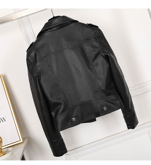 Fashion Slim Faux Leather Jacket Casual