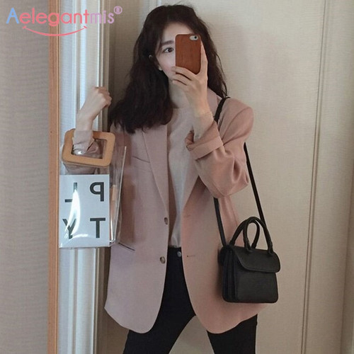 Casual Blazer Jacket Autumn Office Lady Suit Coat