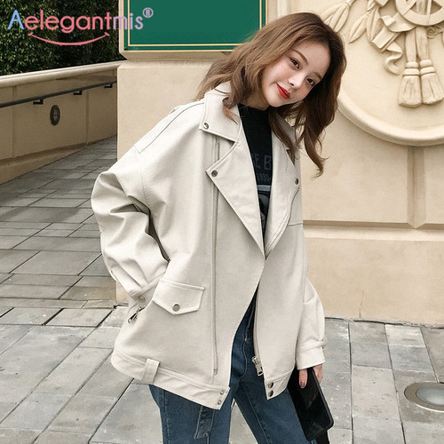 Fashion Oversized Coat Faux Leather Jacket