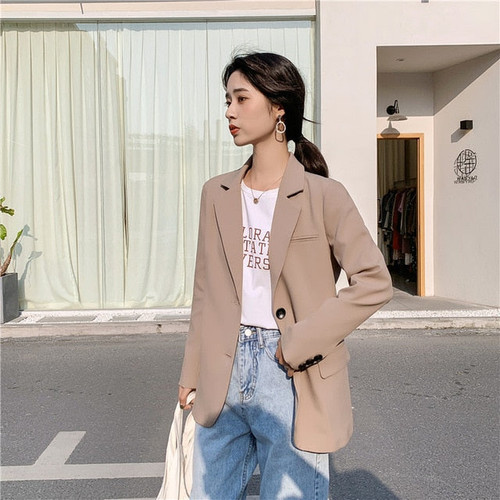 Chic Solid Casual Blazer Jacket Office