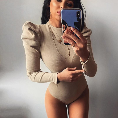 Sexy Fashion Casual Bodycon Solid Knitted Bodysuits