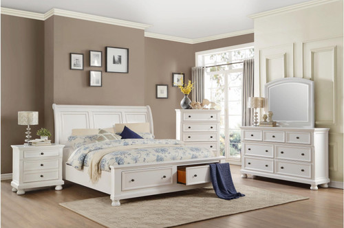 Laurelin White 5PC Queen Bedroom Set