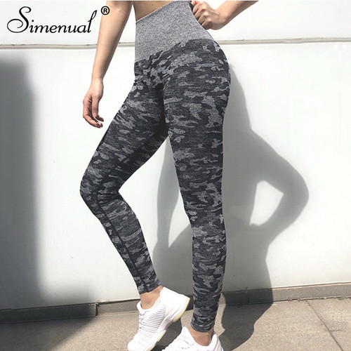 Simenual Sporty Seamless Active Wear Push Up Fitness Leggings