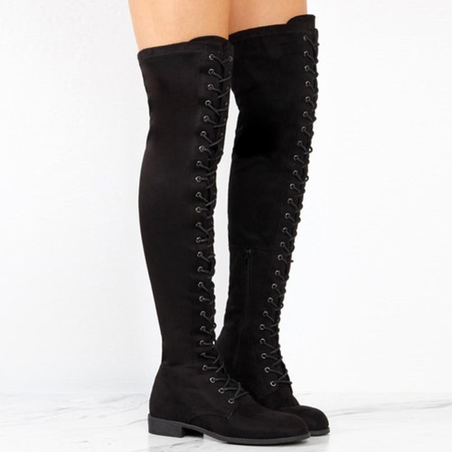 Over Knee Lace Up Boots