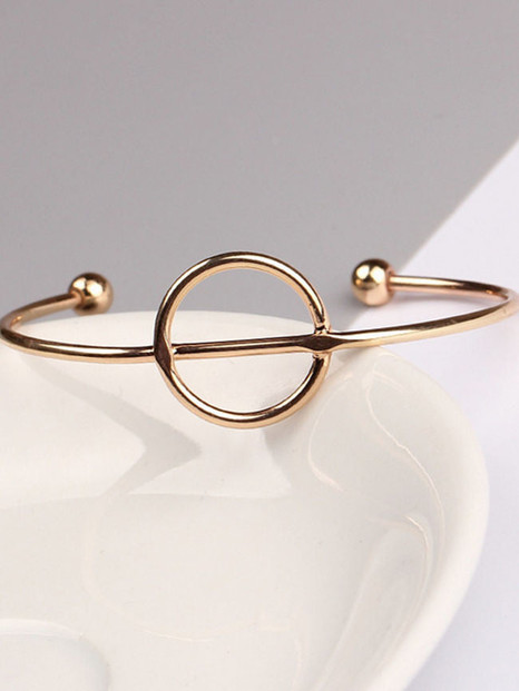 Casual Simple Geometric Circular Opening Bracelet