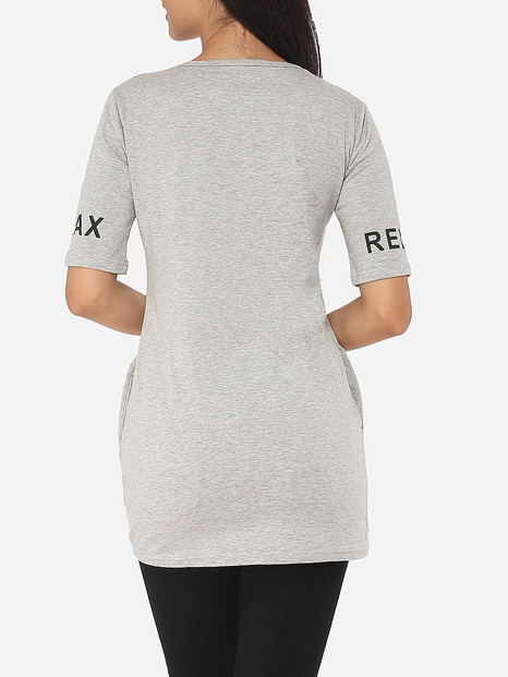 Casual Letter Printed Modern Round Neck Short Sleeve T-shirt