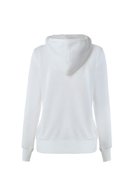 Casual Hooded Decorative Button Lace Hoodie