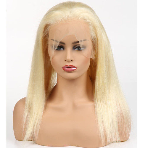 #613 Blonde Wig Lace Front Human Hair Wigs 150% Density Brazilian Remy Straight Hair Lace Pure Blonde Wig Beauty Lueen