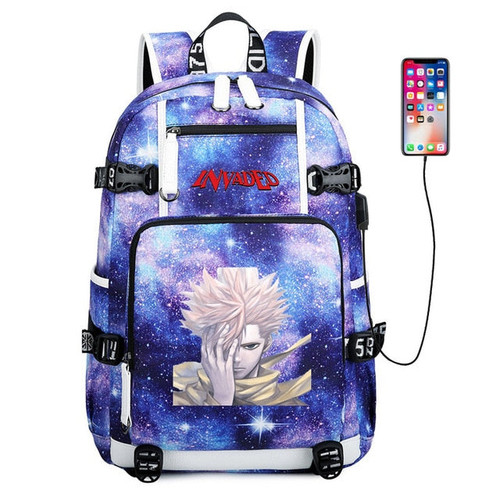 ID: Invaded Sakaido travel School Akihito Narihisago usb charging canvas shoulder bag