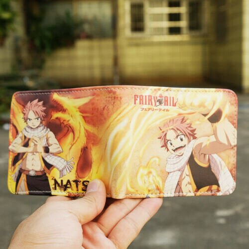FAIRY TAIL Natsu Dragion PU leather wallet with card holder short Bi-Fold Purse