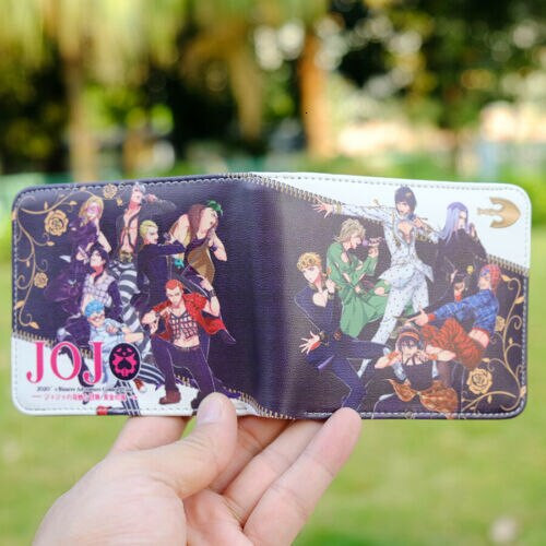 JoJo's Bizzare Adventure wallet with ID card holder short PU Bi-Fold coin Purse