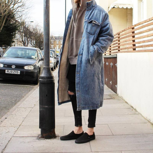 Streetwear Sherpa Cashmere Denim Jacket