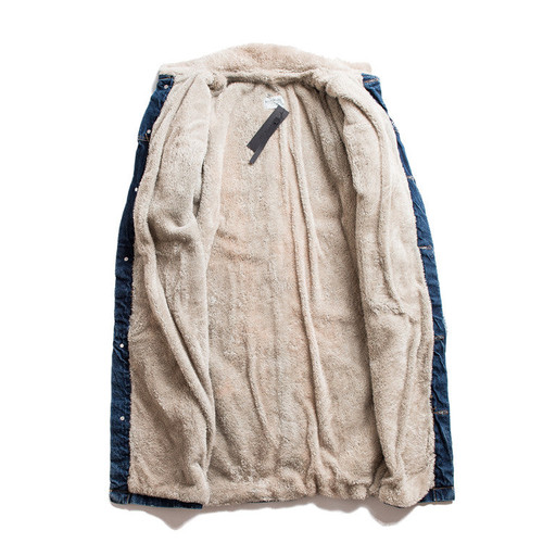 Streetwear Sherpa Cashmere Denim Jacket
