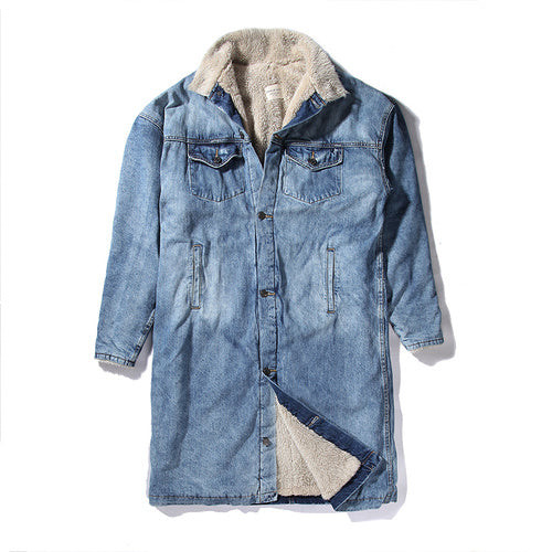 Streetwear Sherpa Cashmere Denim Jacket