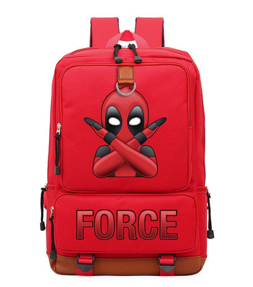 Fashion deadpool xforce cool dead pool Women Men Leisure backpack