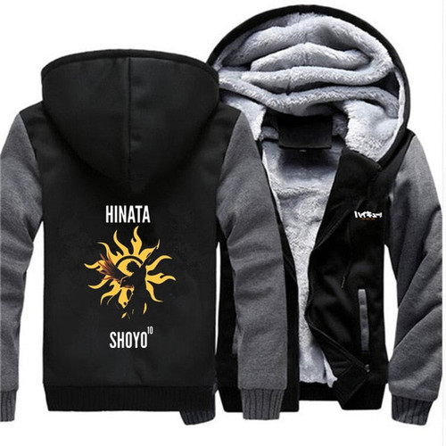 Haikyuu!! Karasuno Koukou Hinata Shoyo Winter Hoodie Super Warm thick Jacket