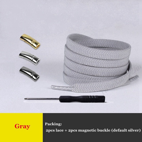 1Pair Elastic Magnetic 1Second Locking ShoeLaces Creative Quick No Tie Shoe laces