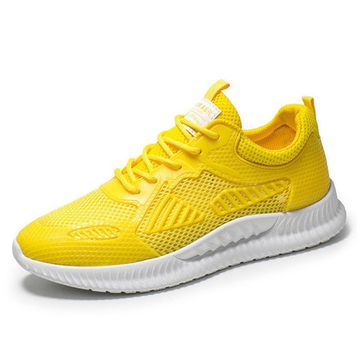 2020 New Sneakers Yellow Mesh Brand Running Sneakers For Men Breathable Light Jogging Sport Zapatillas Outdoor Walking Shoes