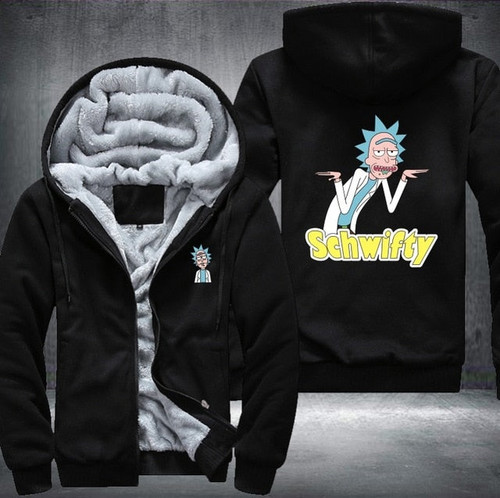 Rick and Morty Anime Thick Zipper hoodie
