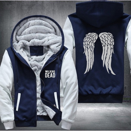 The Walking Dead Zombie Daryl Dixon Wings Luminous blue Hoodie