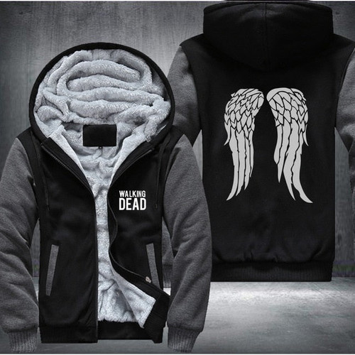 The Walking Dead Zombie Daryl Dixon Wings Luminous blue Hoodie