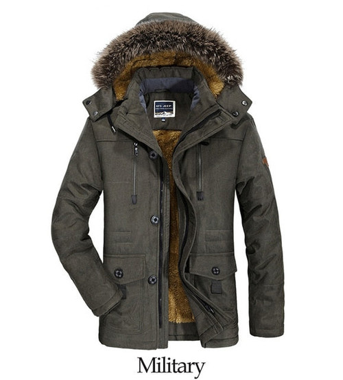 thick Windproof Hood parka mens jackets Jaqueta masculina