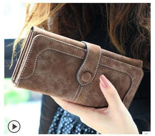 Nubuck Leather Women Wallets Female Fashion Zipper Small Wallet Women Short Coin Purse Holders Retro