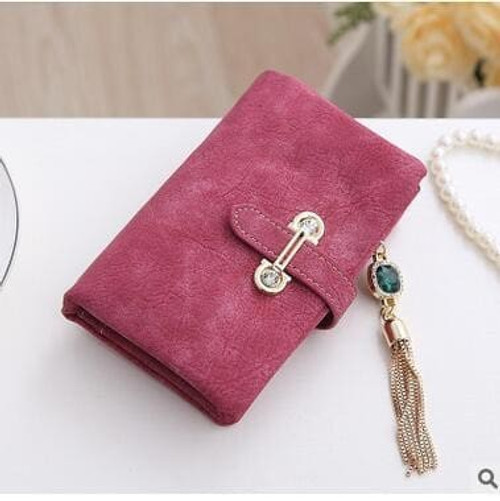 Nubuck Leather Women Wallets Female Fashion Zipper Small Wallet Women Short Coin Purse Holders Retro