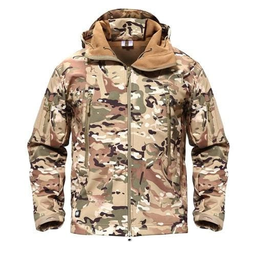 MAGCOMSEN Shark Skin Military Jacket Men Softshell Waterpoof Camo Clothes Tactical Camouflage Army