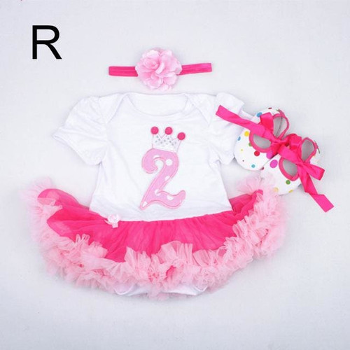 Christmas Baby Girl Infant 3pcs Clothing Sets Suit Princess Tutu Romper Dress/Jumpsuit Xmas Bebe