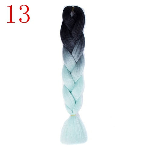 24inch Ombre Synthetic Crochet Hair Extensions Braids