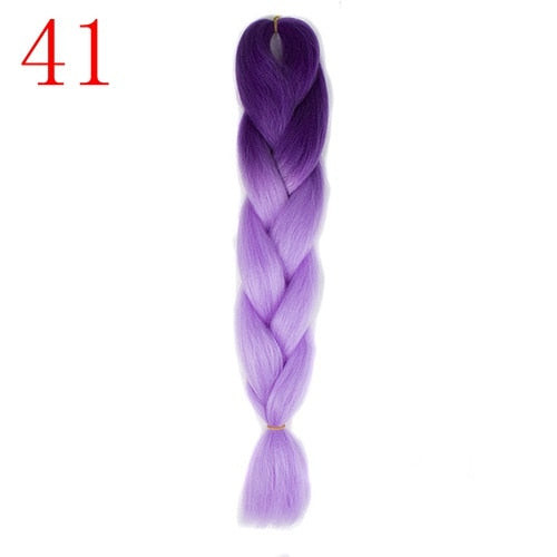 24inch Ombre Synthetic Crochet Hair Extensions Braids