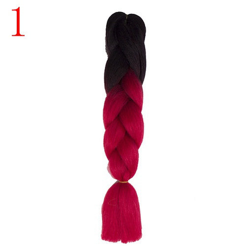 24inch Ombre Synthetic Crochet Hair Extensions Braids