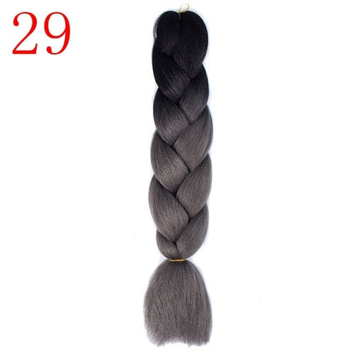 24inch Ombre Synthetic Crochet Hair Extensions Braids