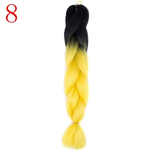 24inch Ombre Synthetic Crochet Hair Extensions Braids