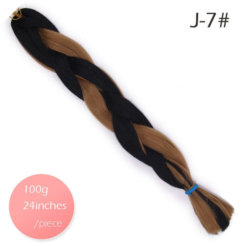 24inch Ombre Synthetic Crochet Hair Extensions Braids