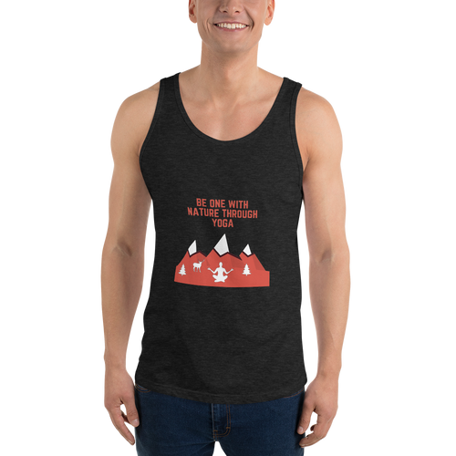 "Be One WIth Nature Through Yoga" Unisex Tank Top