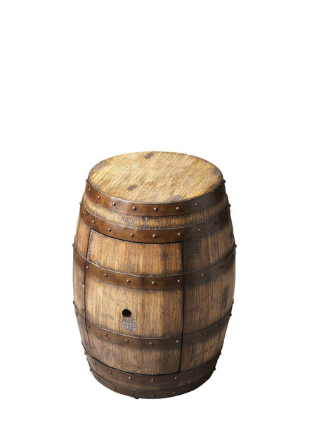 Derby Replica Wine Barrel Side Table - Praline